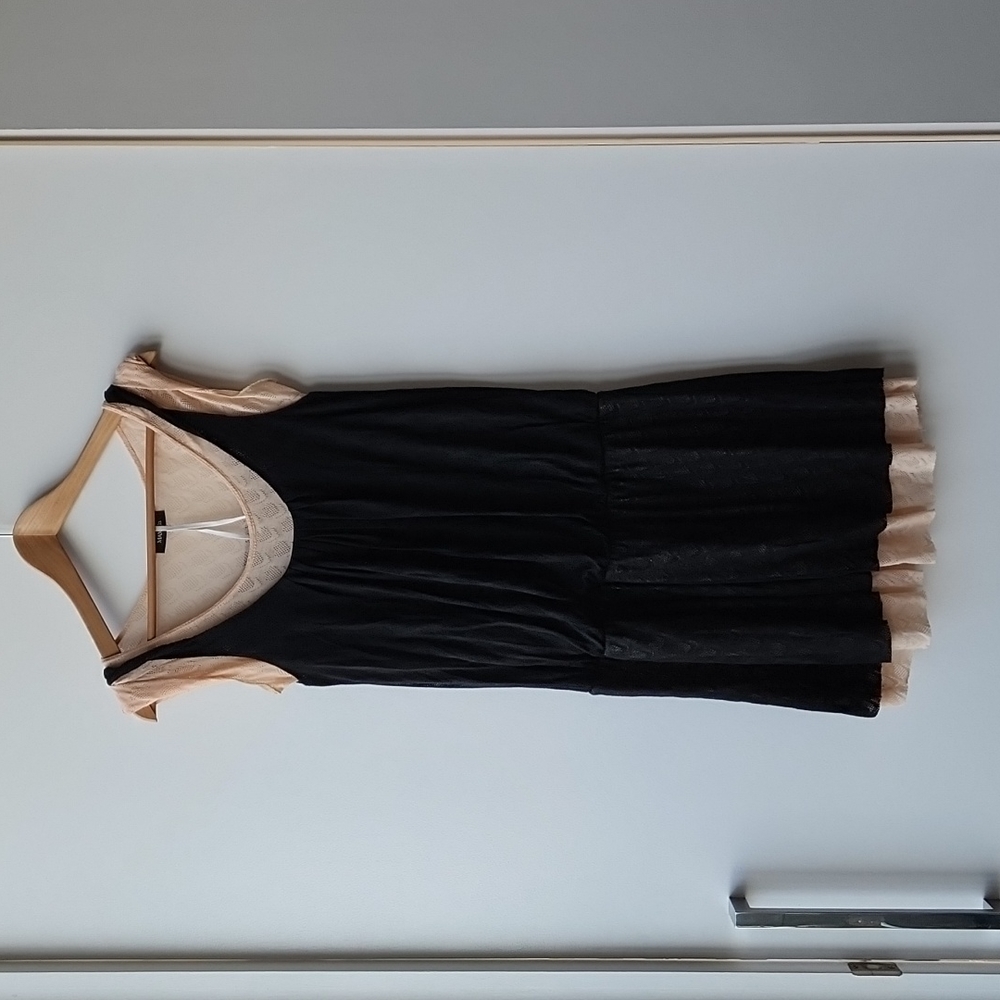 Max & Co Tank Tee Dentelle Knit Layered Dress